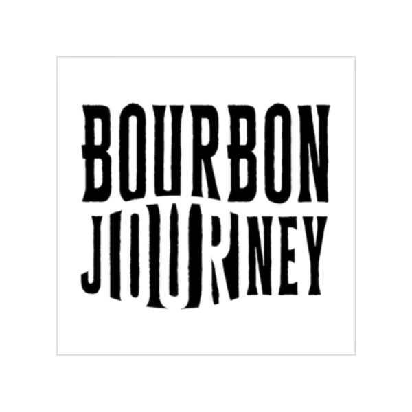 Bourbon Journey Transparent Outdoor Sticker, Square, 1pc